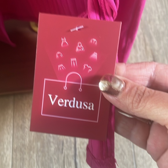 Verdusa hot pink long haulter dress size small - Picture 7 of 7